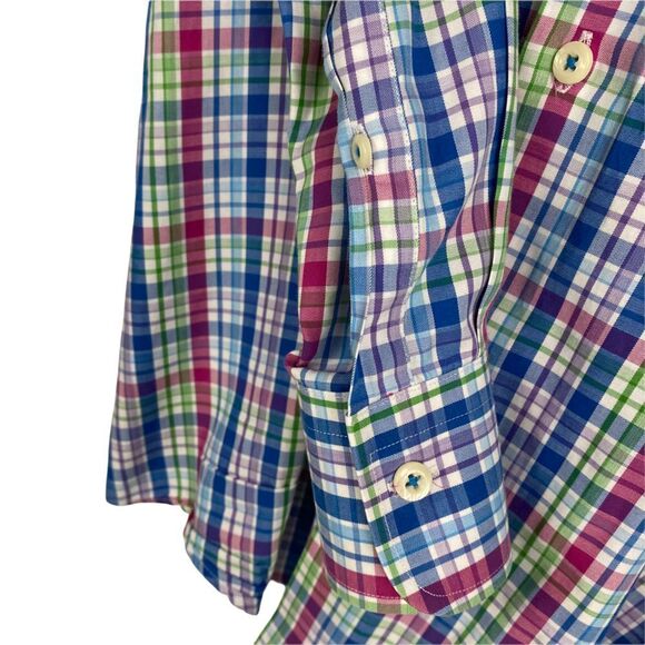 Peter Millar Men's Multi-Check Button Down Shirt size Medium - Picture 8 of 8